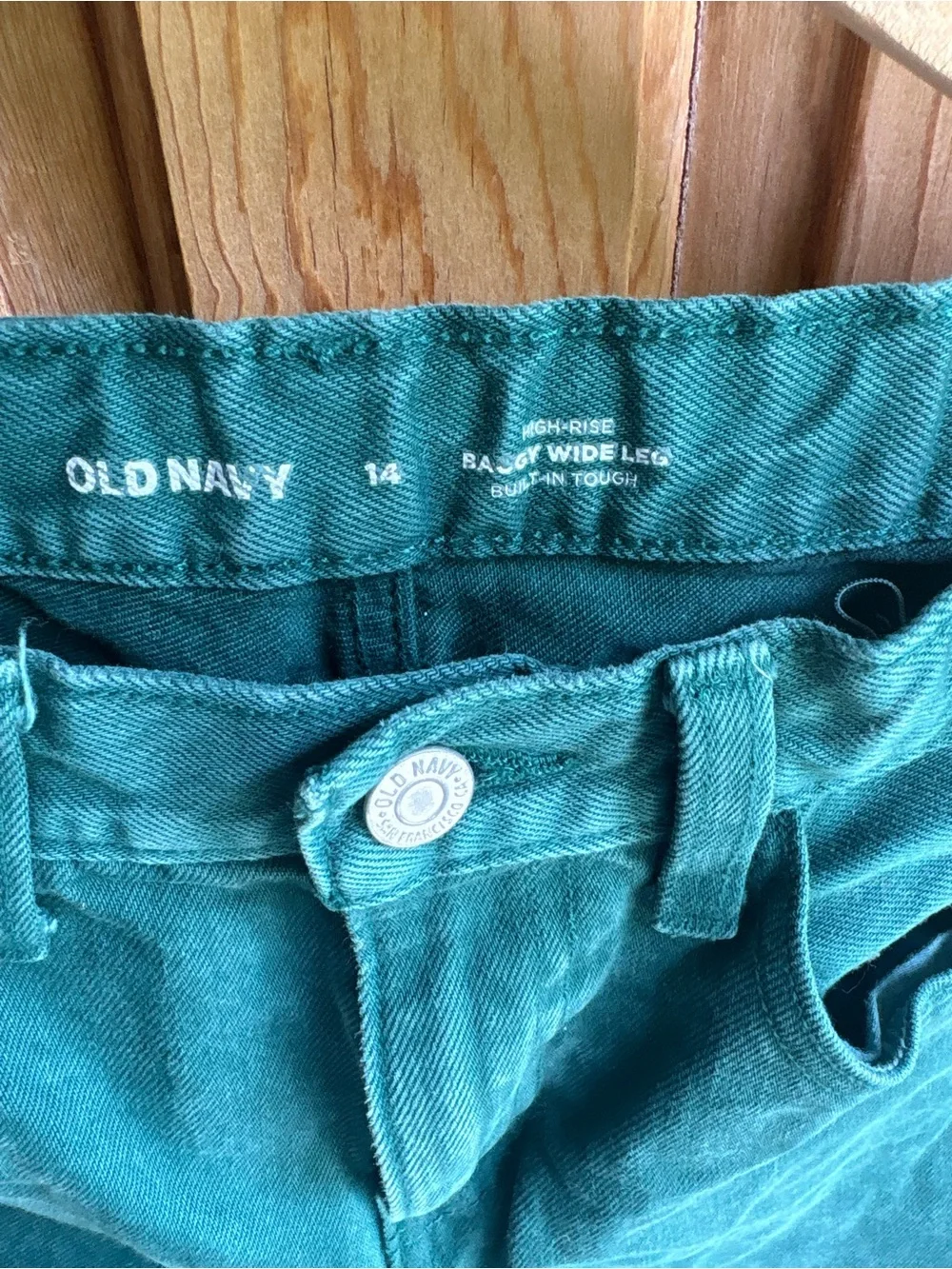 Girls Green Jeans | Old Navy | Size 14
